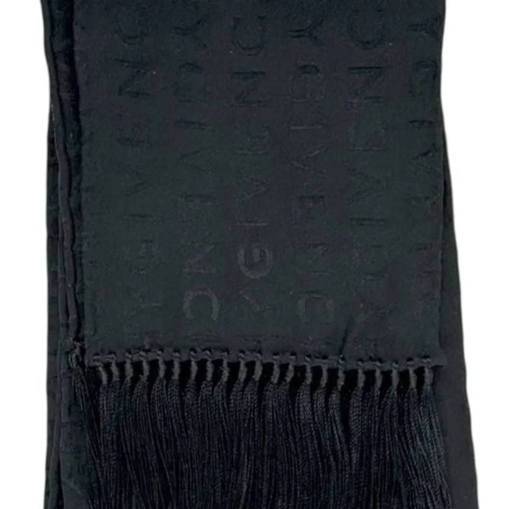 NEW Givenchy Silk Logo-Jacquard Fringe Scarf Made in Italy - Picture 6 of 9